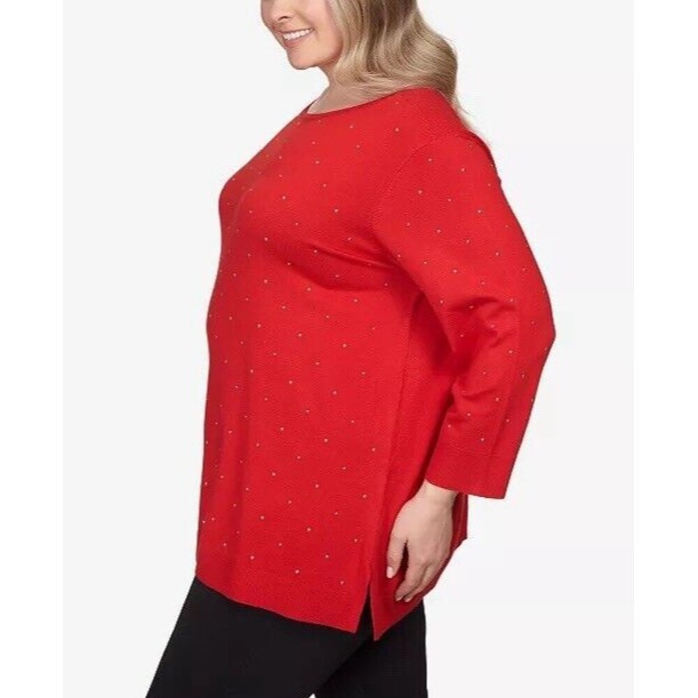 Ruby Rd. Womens Plus Size 3x Stud Embellished Tun… - image 3